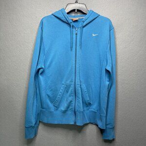 Vintage Y2K Nike Blue Full Zip Hoodie Sweatshirt XL The Athletic Dept